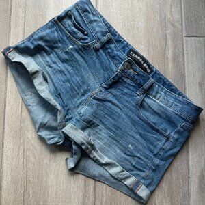 Express Distressed Cuffed Denim Shorts Size 6